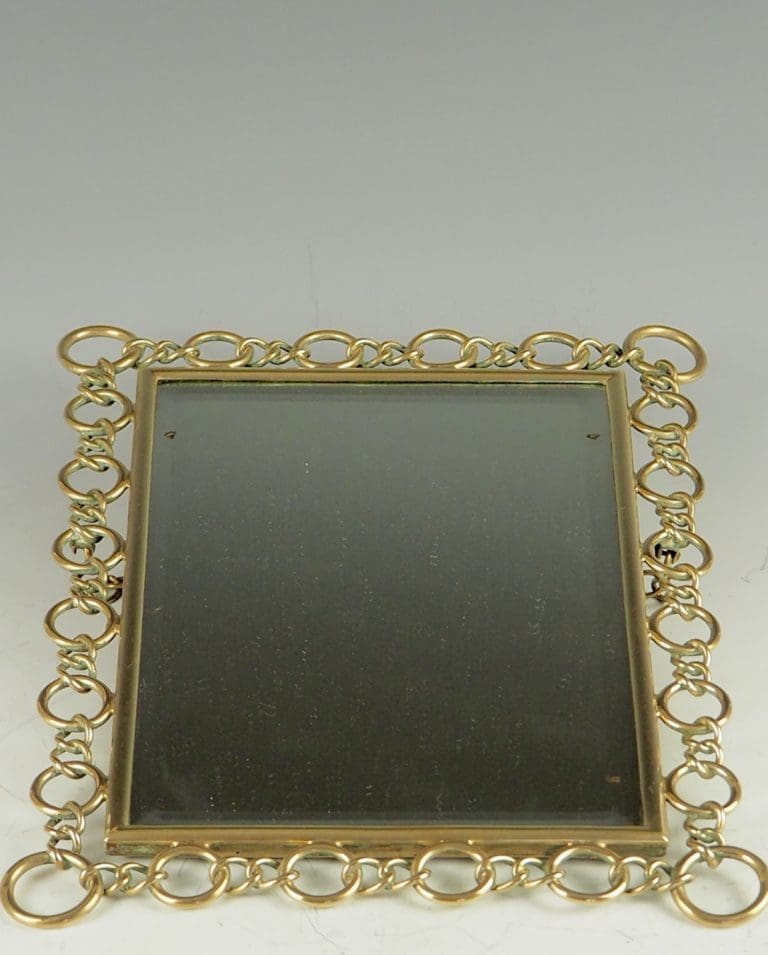 Victorian Brass Chain Link Wall Mirror