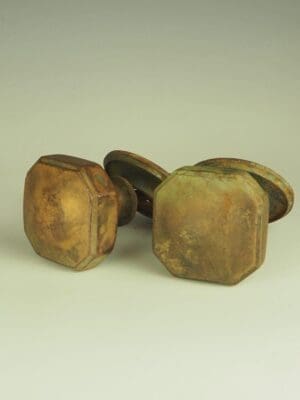 Antique Pair of Oversized Solid Brass Door Pulls