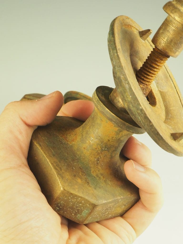 Antique Pair of Oversized Solid Brass Door Pulls