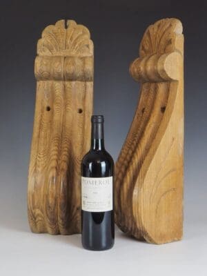 Pair of Large Architectural Wooden Carved Corbels