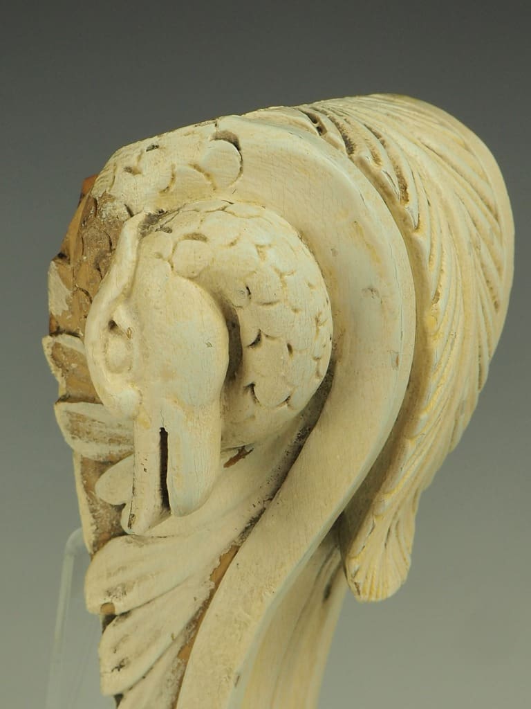 18th Antique Architectural Wood Hand Carved Corbel Salvaged French Chateau