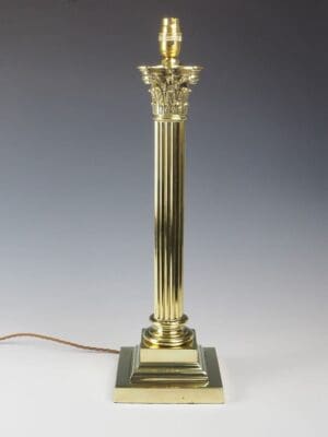 Exquisite Large Neoclassical Corinthian Antique Table Lamp
