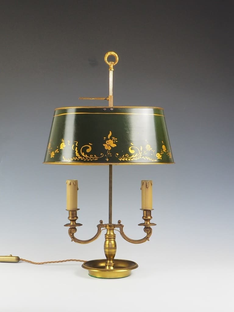 Antique French Bouillotte Table Lamp