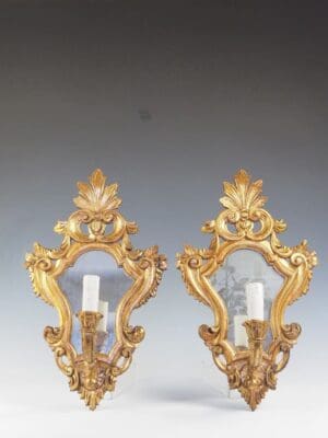 Antique Pair of Venetian ‘Girandole’ Wall Mirror Lights