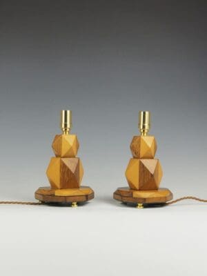 Pair of Geometric Table Lamps