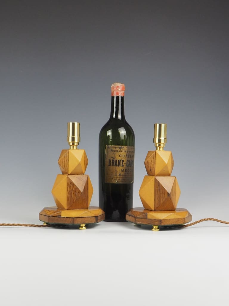 Pair of Geometric Table Lamps