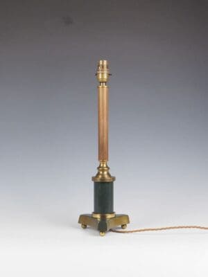 Antique Empire Red and Green Table Lamp