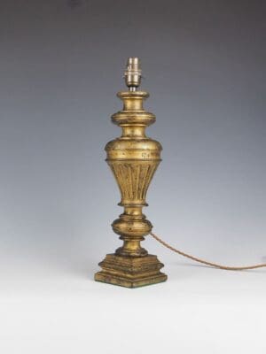 Antique French Carved Giltwood Table Lamp