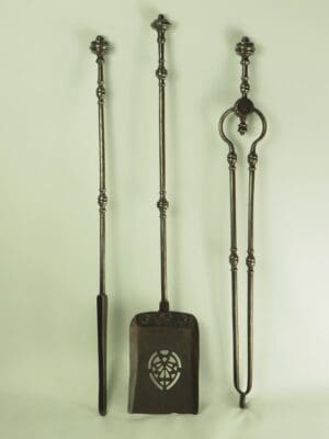 Antique George III fire side tools