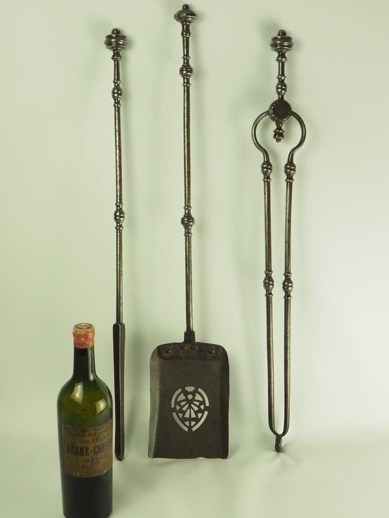Antique George III fire side tools
