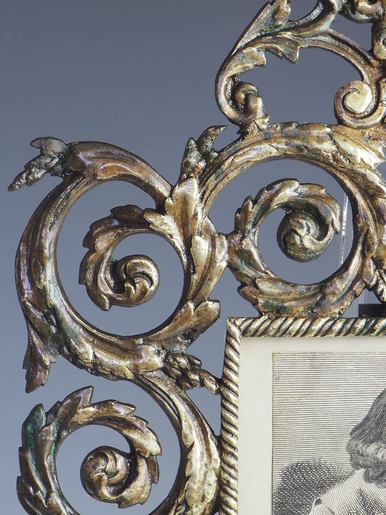 Antique French Bronze Baroque Photo Frame