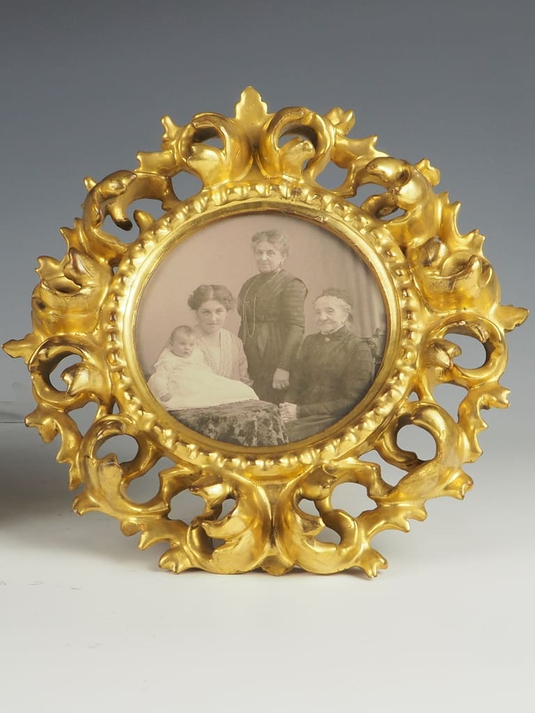 Antique Fine Carved Giltwood Florentine Photo Frames (Pair)