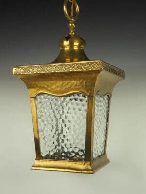 Arts & Crafts Brass Hall Lantern