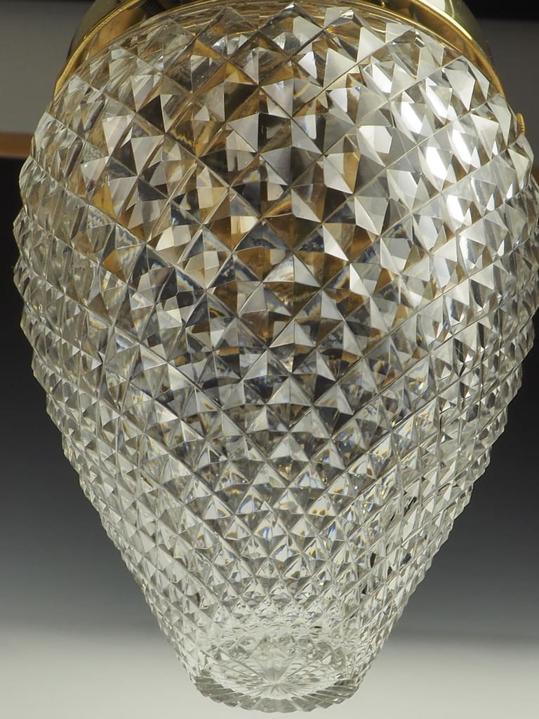 Antique Cut Glass Pendant Light