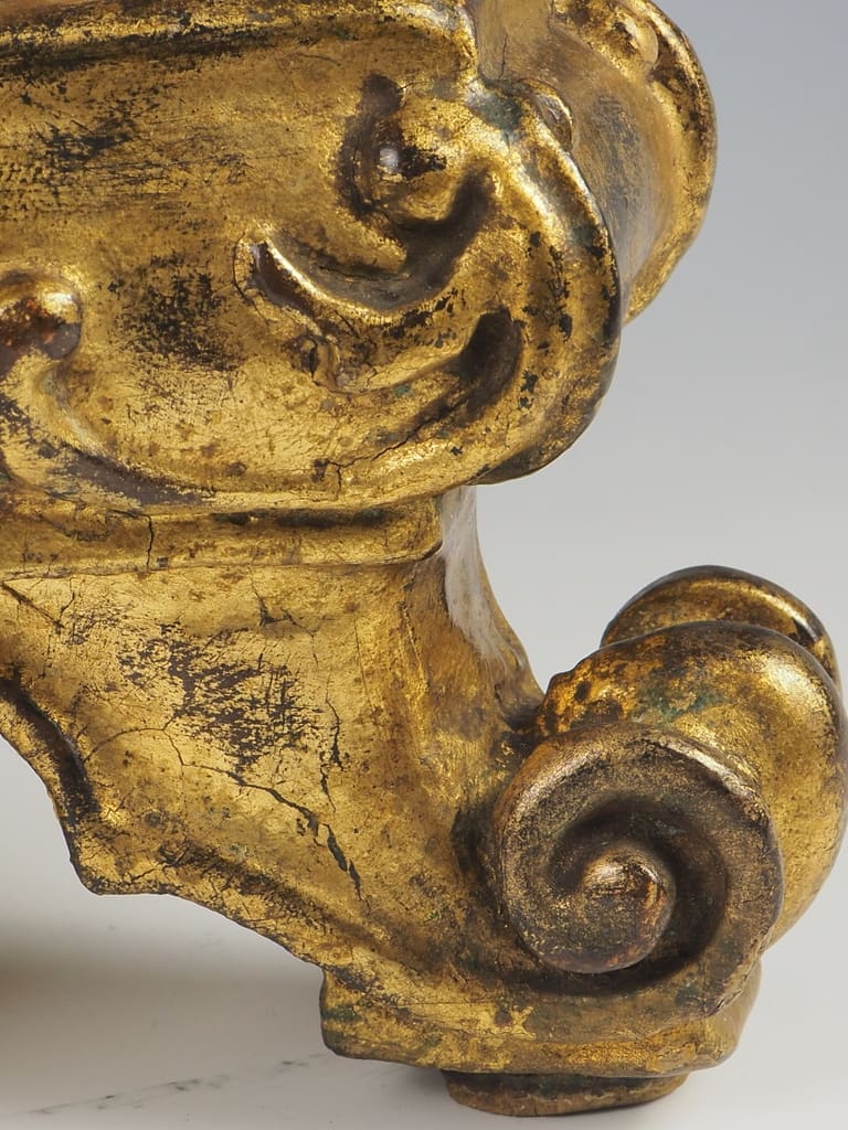 Antique French Giltwood Altar Candle Holder