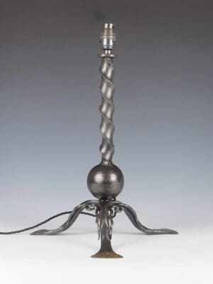 Arts and Crafts Wrought Iron Table Lamp