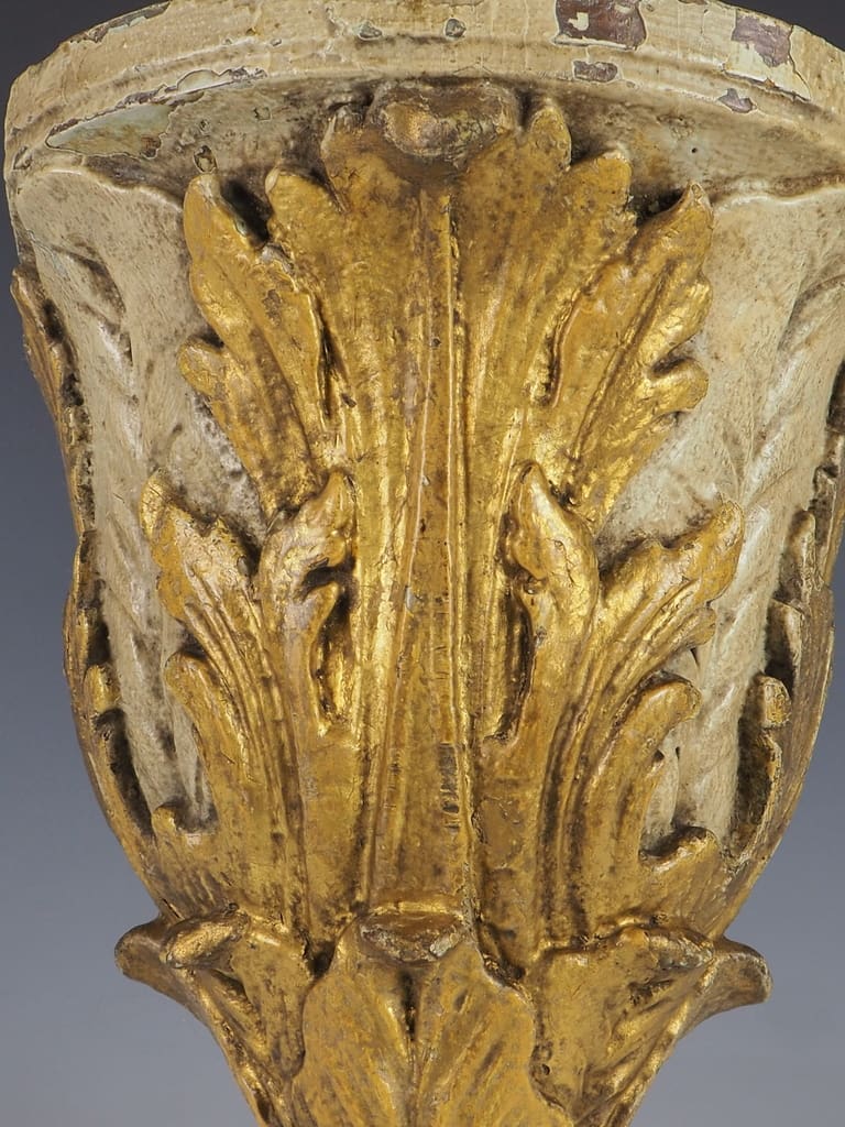 Antique Italian Carved Gesso and Gilded Wall Bracket / Shelf