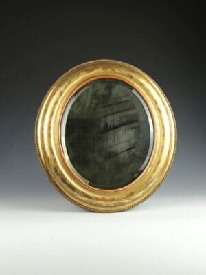Antique French Bevelled Glass Mirror in Ornate Gilt Frame