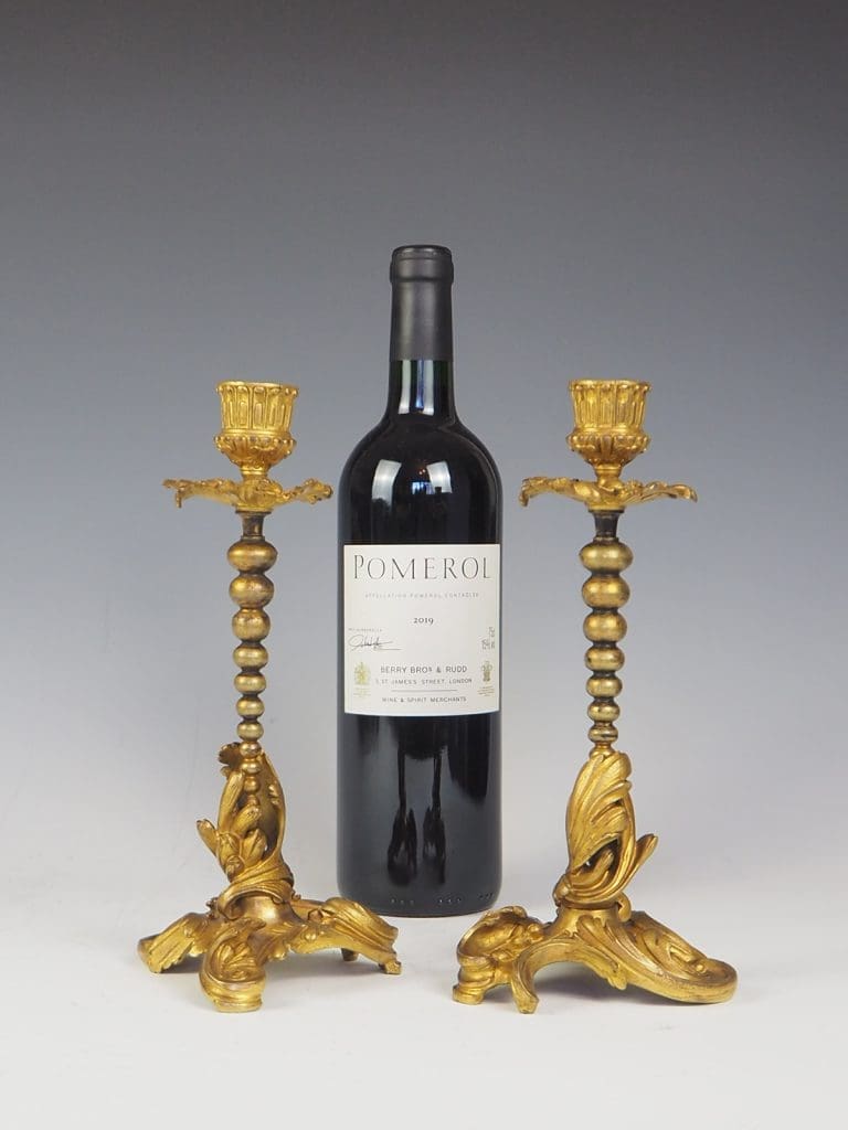 Pair of Henri Picard Gilt Bronze Candlesticks Circa. 1850