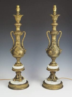 Pair of Antique Italian Neoclassical Table Lamps