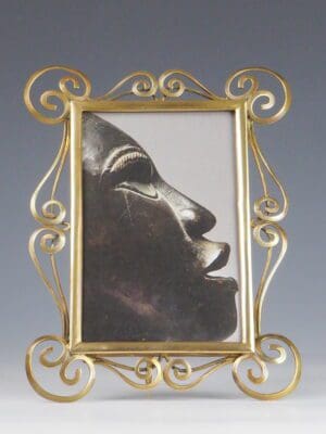 Antique Art Nouveau Brass Photo Frame