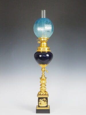 Antique Neo-Classical Gilt Bronze Ormolu Oil Lamp