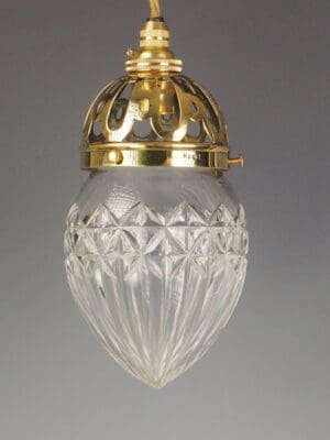 Elegant Antique Cut Glass Open Pendant Light