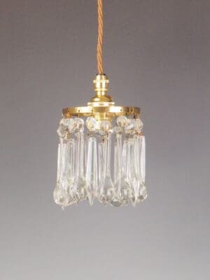 Luxury Crystal Ceiling Pendant - Original Vintage Light Fixture
