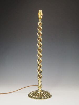 Antique Brass Open Twist Table Lamp