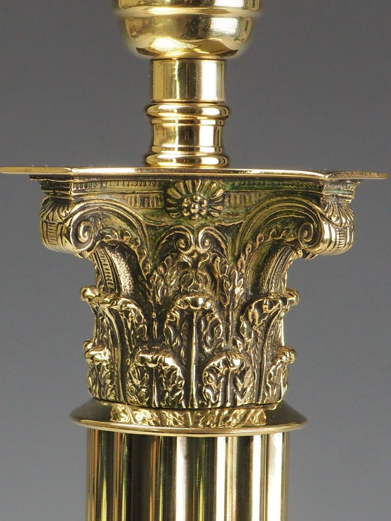 Antique Corinthian Column Table Lamp