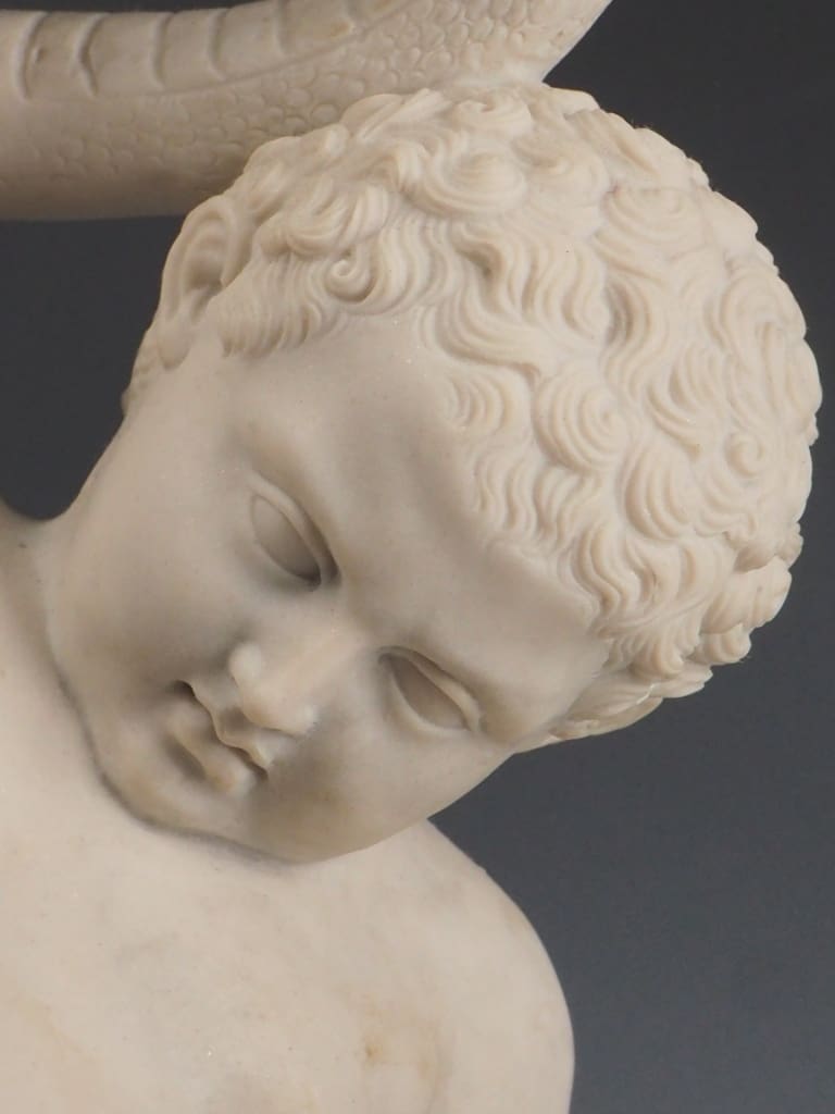 Young Hercules Statue &ndash; Marble Composite Reproduction of Famous Thorvaldsen