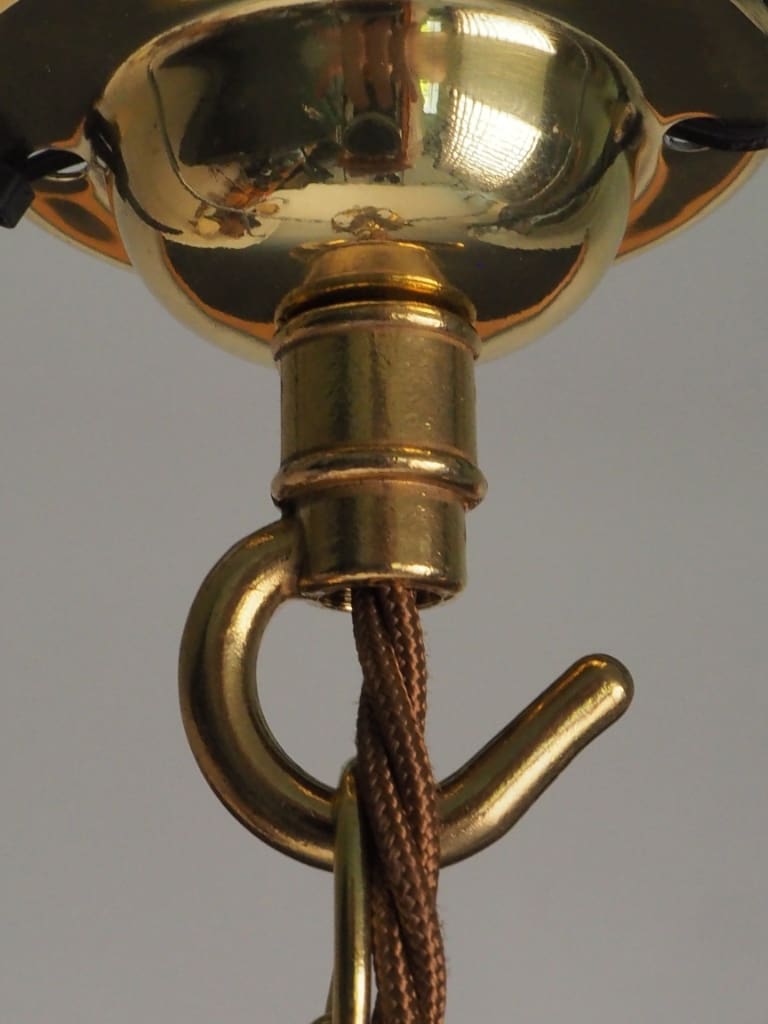 Hollywood Regency Gilt Leaf Pendant Light