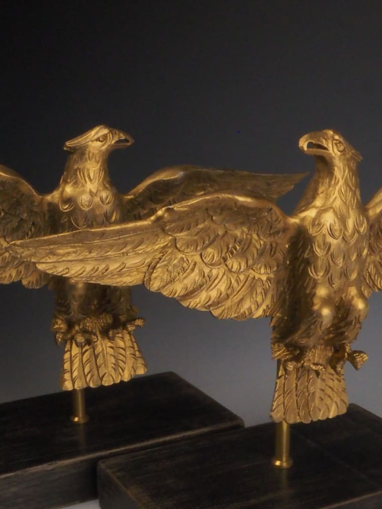 Pair of Decorative Gilt Eagle Stands &ndash; Home Interior Decor