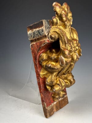 18th Century Giltwood and Polychrome Architectural Fragment