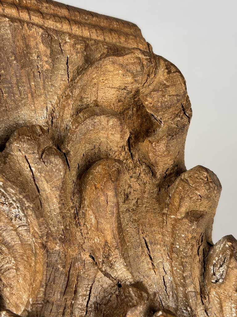 18th Century Flemish Rococo Limewood Corner Shelf