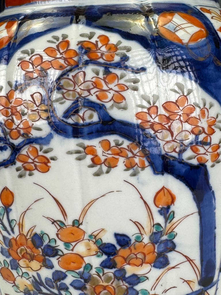 Antique 1853 Japanese Imari Porcelain Table Lamp