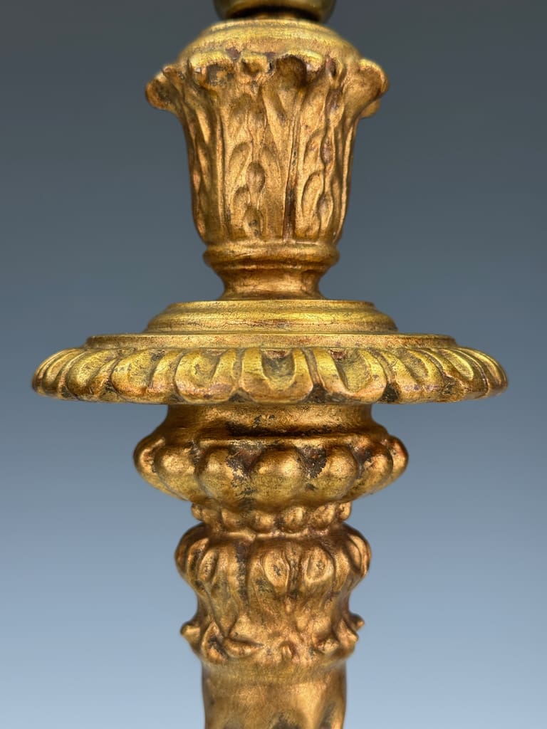 Antique Giltwood & Gesso Table Lamp of Neo-Classical Design