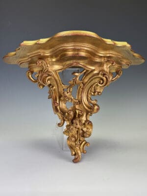 Antique Italian Rococo Revival Giltwood Wall Bracket