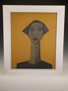 Art | Head Mistress — Masterful Modernist Painting by Harry Charles Tim (Framed & Signed)