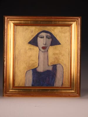 Art | Agata — Modernist Portrait by Harry Charles Tim (Framed & Signed)