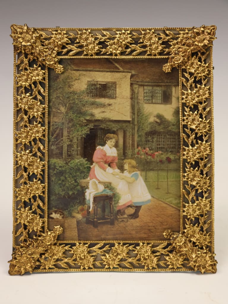 Aesthetic Ormolu Frames with 'Fairy Tales' & 'Holiday Lesson' Prints