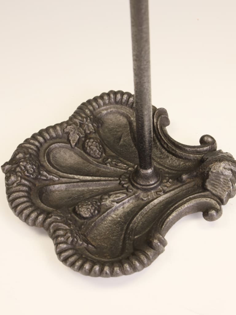 Victorian Cast Iron Fireside Stick Stand with Naturalistic Bird Motif