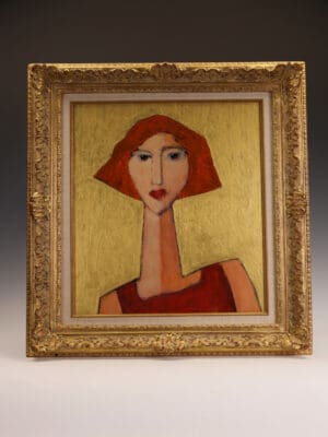 “Ammie” – A Masterful Modernist Portrait from the Longhead Series by Harry Charles Tim