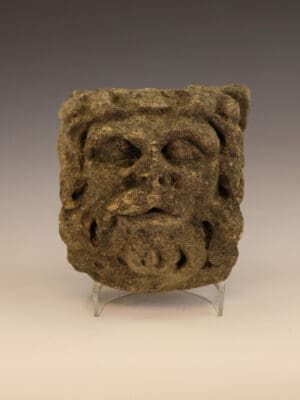 Rare 17th Century English Carved Stone Corbel Head