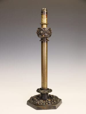 William IV Brass Patent Candlestick by Palmer & Co, London