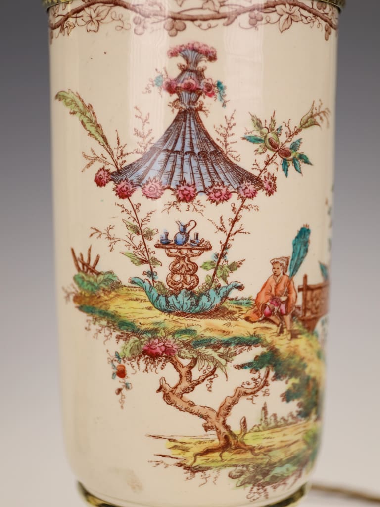 Exceptional Pair of French Faience Table Lamps by Keller & Gu&eacute;rin, Lun&eacute;ville, Circa 1900