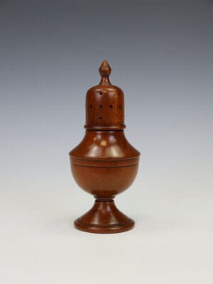 English Treen Muffineer / Pepper Pot, 19th Century