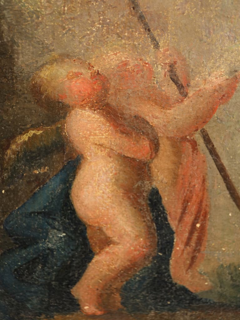 Fine Pair of 18th Century French Religious Devotional Oil Paintings