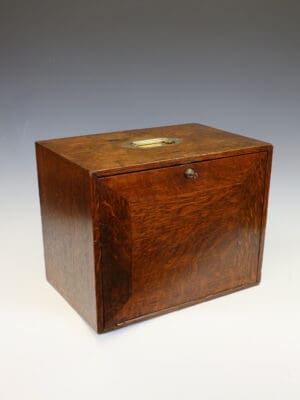 Houghton & Sons Oak Campaign Stationery & Dispatch Chest