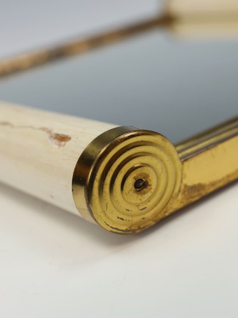 A Belle &Eacute;poque Glass Vanity Tray